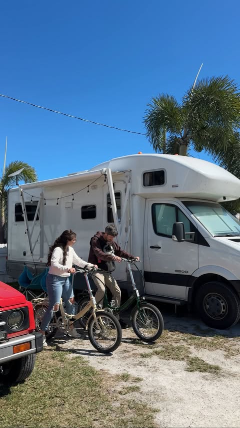 Instagram post by @madisonxtyler for Purity Coffee. Caption reads: Spend the afternoon with us living in an RV on an....