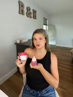 TikTok post by @hannahkhewitt for Hanskin Skincare. Caption reads: @Hanskin offically changing the skin care game✨....