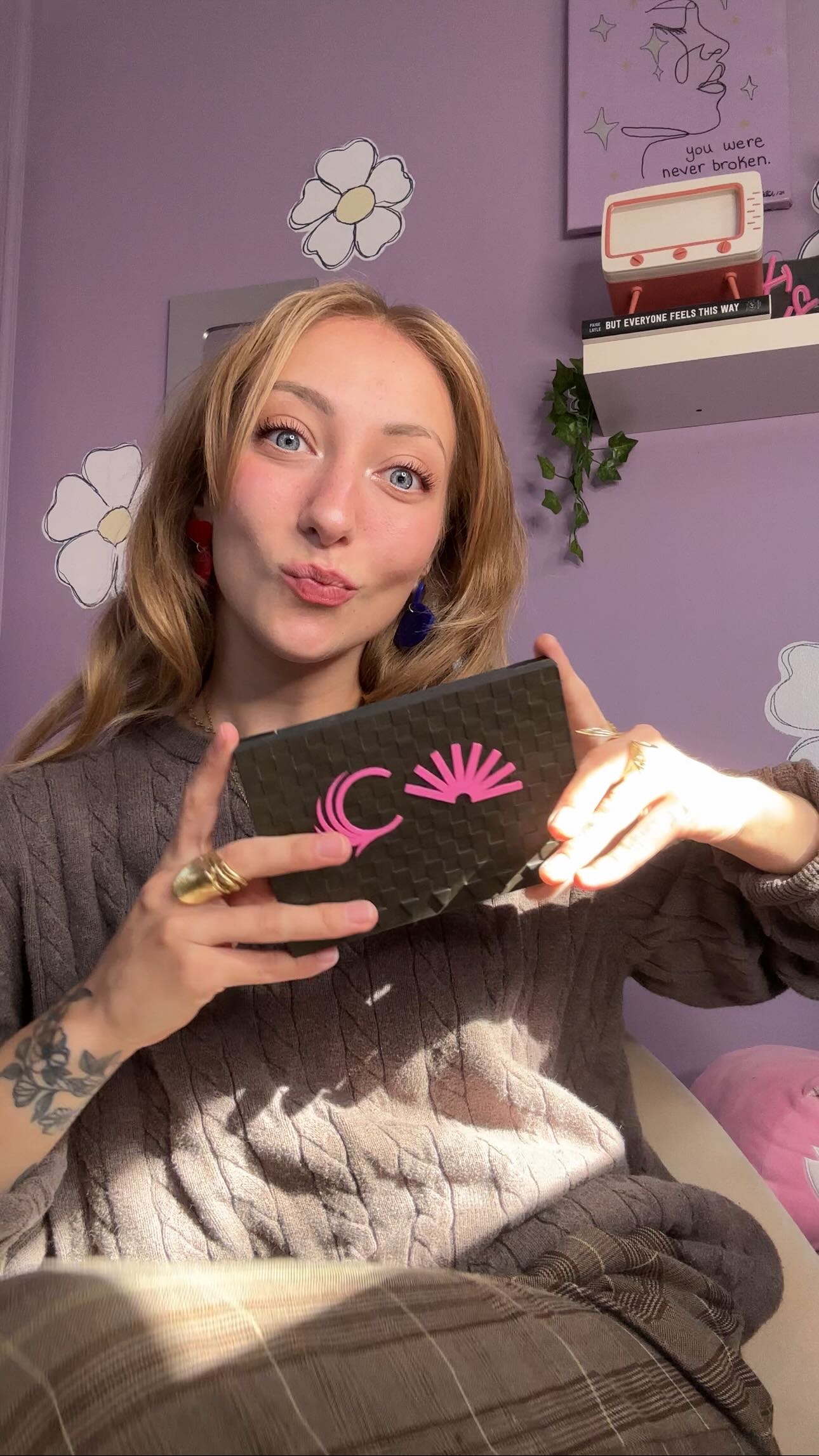 Instagram post by @paigelayle for Cheekbone Beauty. Caption reads: [...] you for sending me this palette....