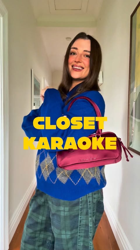 Instagram post by @elbeefrivolousfashion for Damson Madder. Caption reads: [...] on repeat this week 🎧🔂👕

wearing....