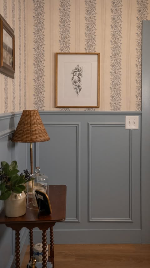 Instagram post by @kindredhomestead for Sandberg Wallpaper. Caption reads: [...] which one. I’ve been using Sandberg....