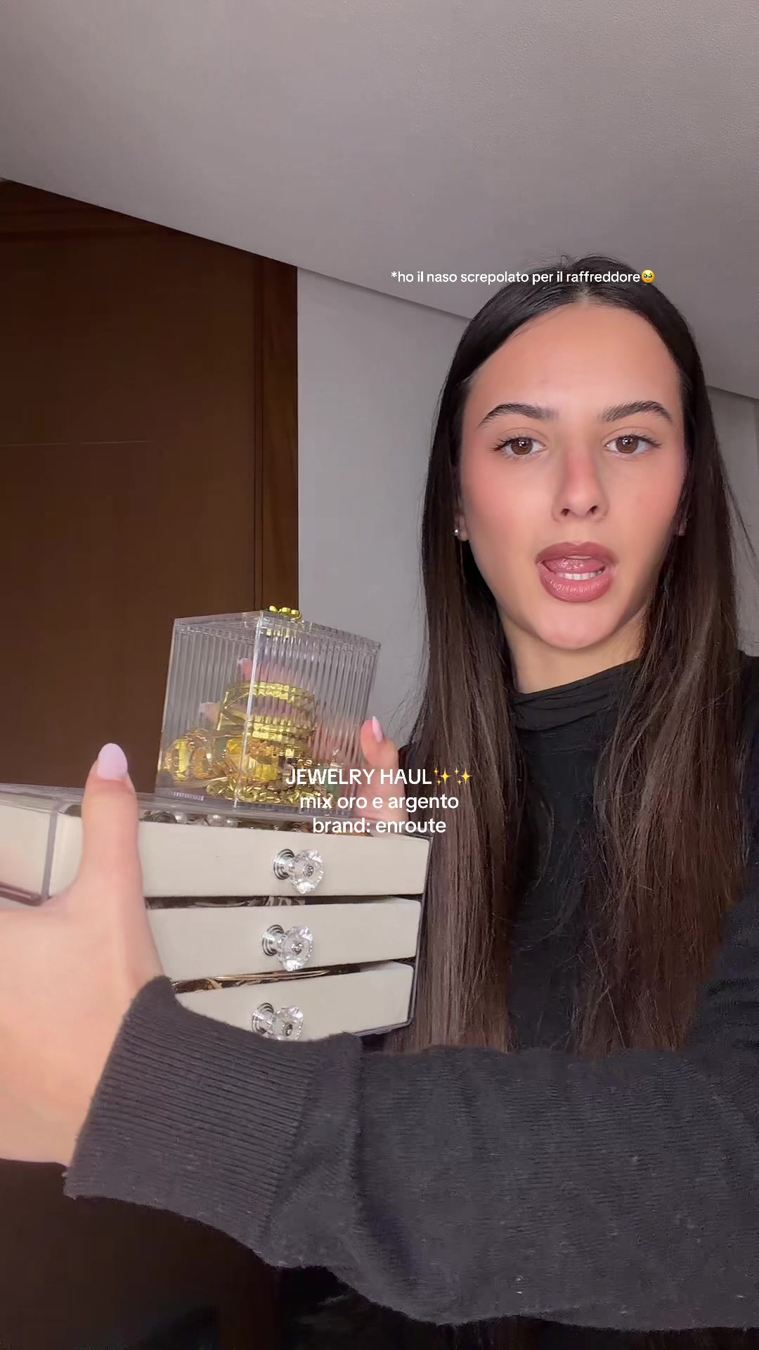 TikTok post by @gaiiagrimoldi for En Route Jewelry. Caption reads: @en route jewelry grazie per completare [...].