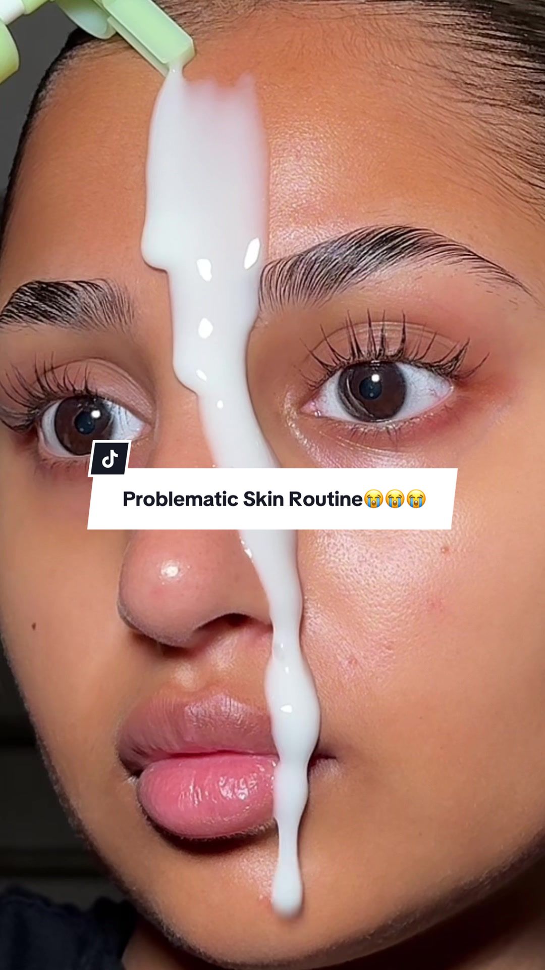 TikTok post by @lailapaul7 for ByWishtrend. Caption reads: Problematic skincare routine with @bywishtrend....