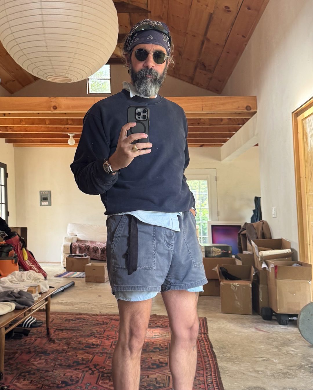 Instagram post by @madewellmens for madewell. Caption reads: A creative life. A family bond. A style that....