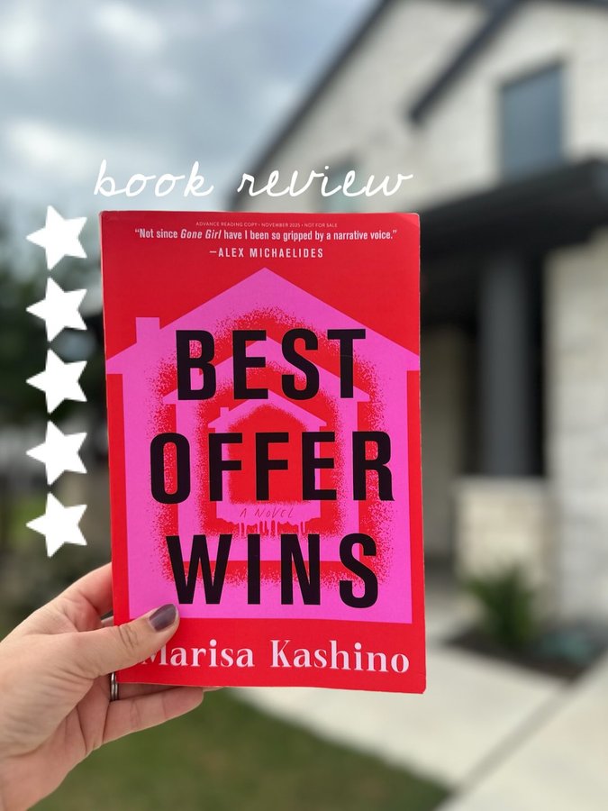 Instagram post by @chelseahudsonreads for Celadon Books. Caption reads: Five-Star Friday Book Review 
📖 Best Offer Wins....