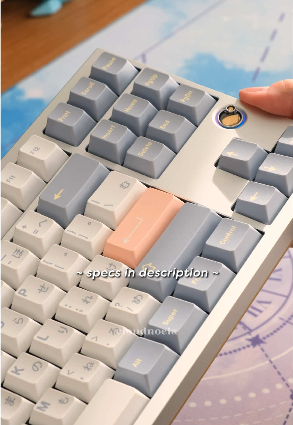 TikTok post by @cloudnoela for Qwertykeys. Caption reads: Neo80 Cu is live on Qwertykeys.com! 🫶☺️ - specs -....