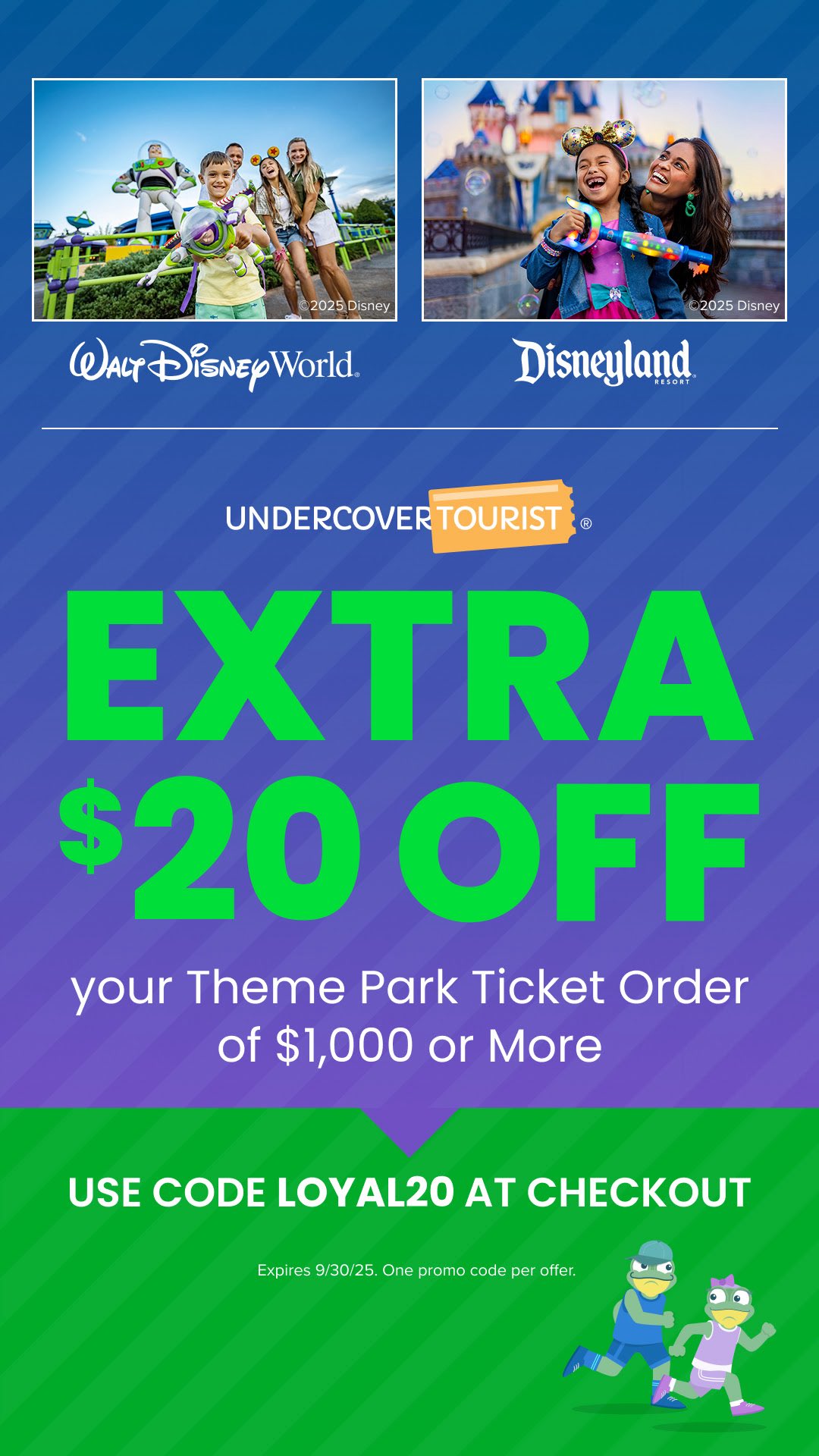 Instagram post by @foodatdisneyland for Undercover Tourist. Caption reads: I only use one company when buying my own theme....