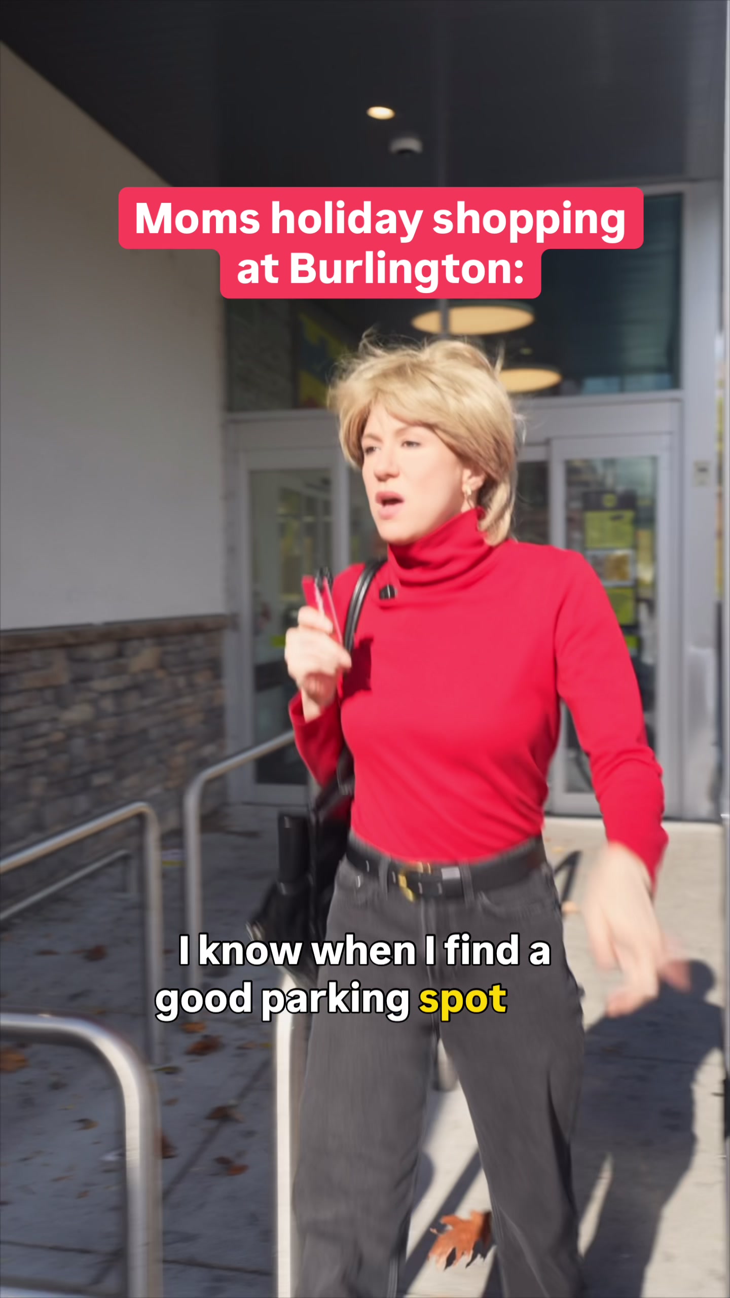 TikTok post by @oliviaeherman for Burlington. Caption reads: [...] it's good when ya gotta hide it 🎁✨👛....