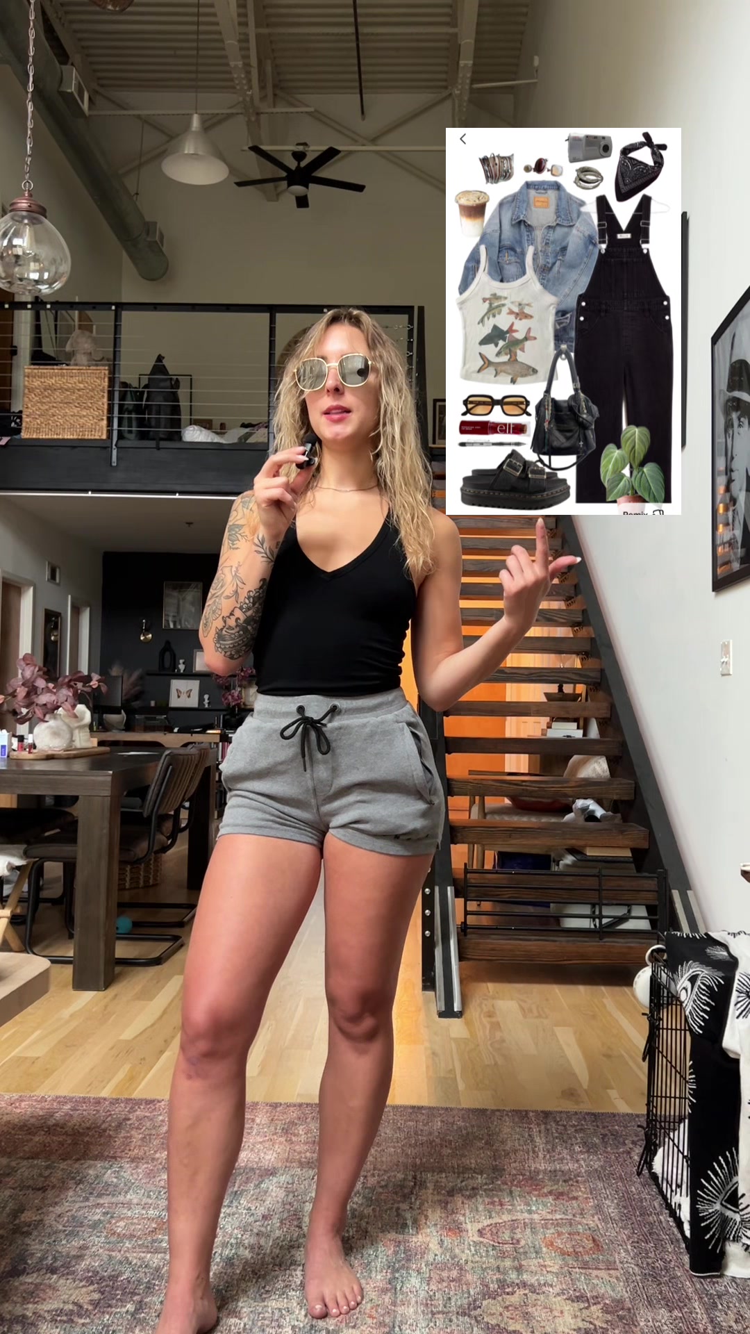 TikTok post by @kaseygandolfi for Dr Martens. Caption reads: love how this fit came together !!! 🦈 #ootd....