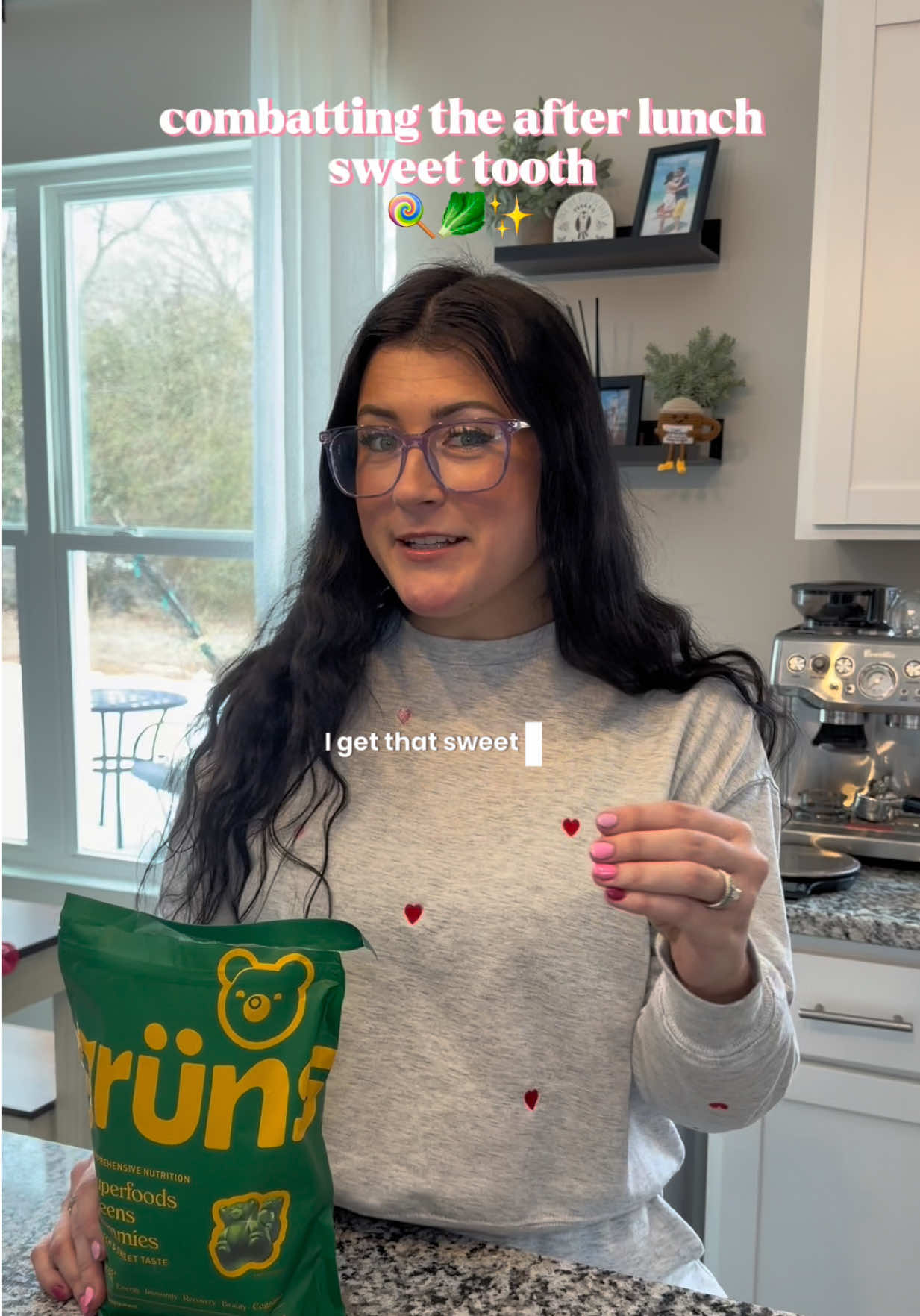 TikTok post by @jackedupp for Grüns. Caption reads: [...] now 🤣🥬🤩 #superfoods #greens #gruns @Grüns.