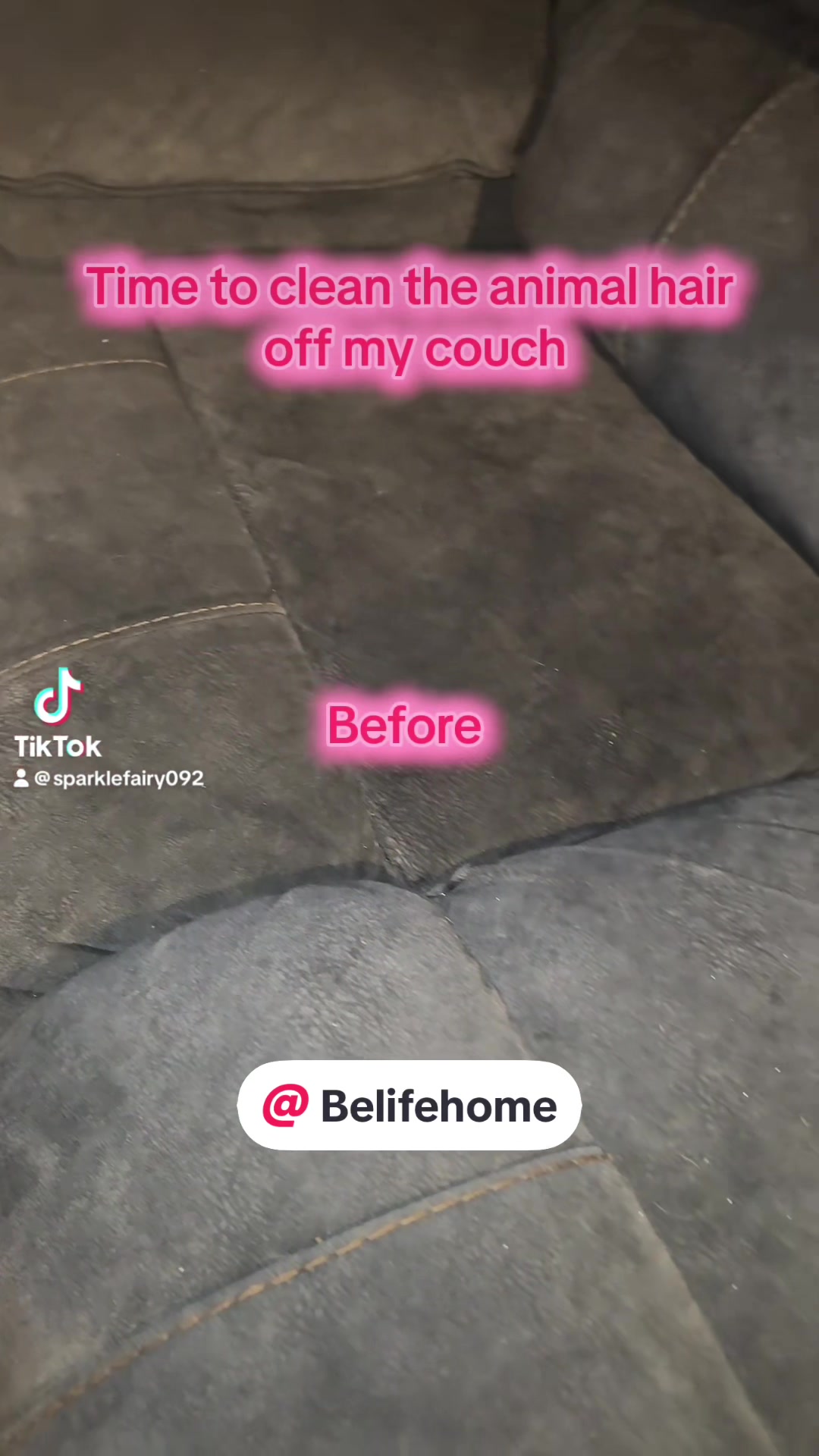 TikTok post by @sparklefairy092 for Belife. Caption reads: [...] want a cleaner home with less effort.....