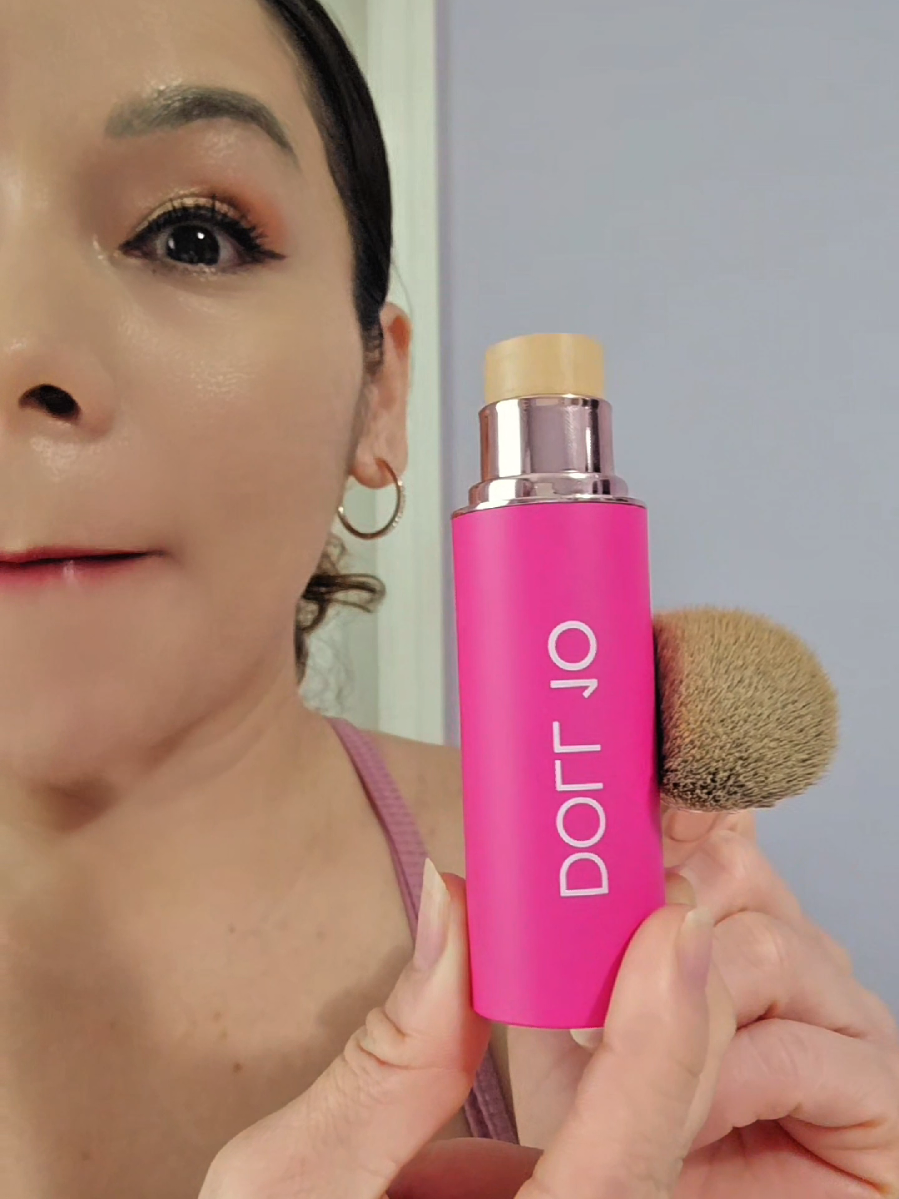 TikTok post by @kely6941 for Doll 10 Beauty. Caption reads: Peptide Blur Stick Foundation. @Doll 10 Beauty....