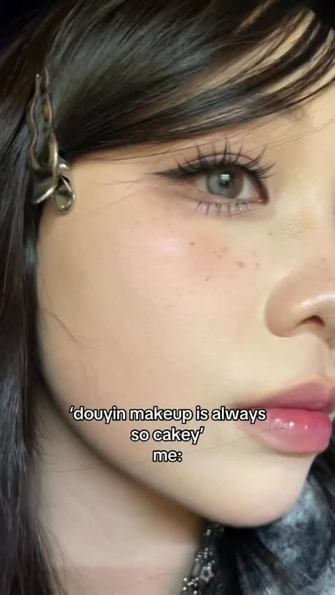 Instagram post by @meganfeesh for OLENS official (EN). Caption reads: we take no cake in skin town >:( tutorial for this....