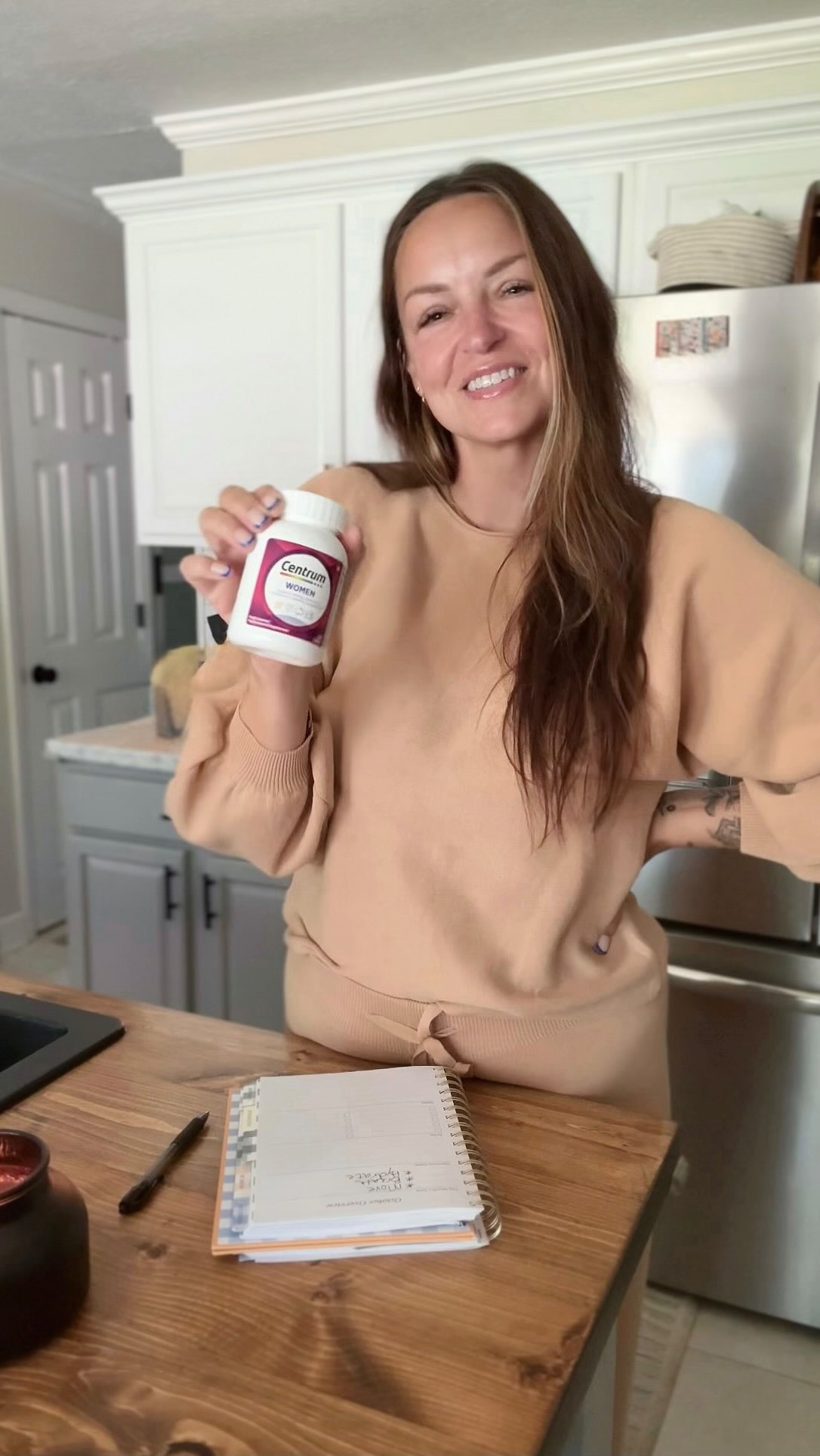 Instagram post by @dani.mccormick for Centrum. Caption reads: #ad Simplifying my Fall wellness routine with....