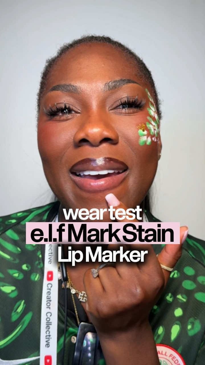 TikTok post by an influencer for e.l.f. Cosmetics UK. Caption reads: [...] 😍 big up yourself @e.l.f. Cosmetics UK....