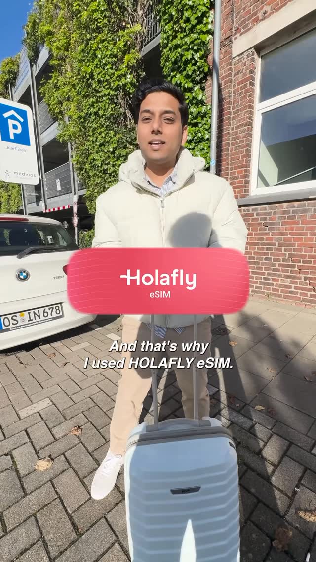 Instagram post by @germanywalla for Holafly. Caption reads: No WiFi. No SIM. No signal.
Just you, your....