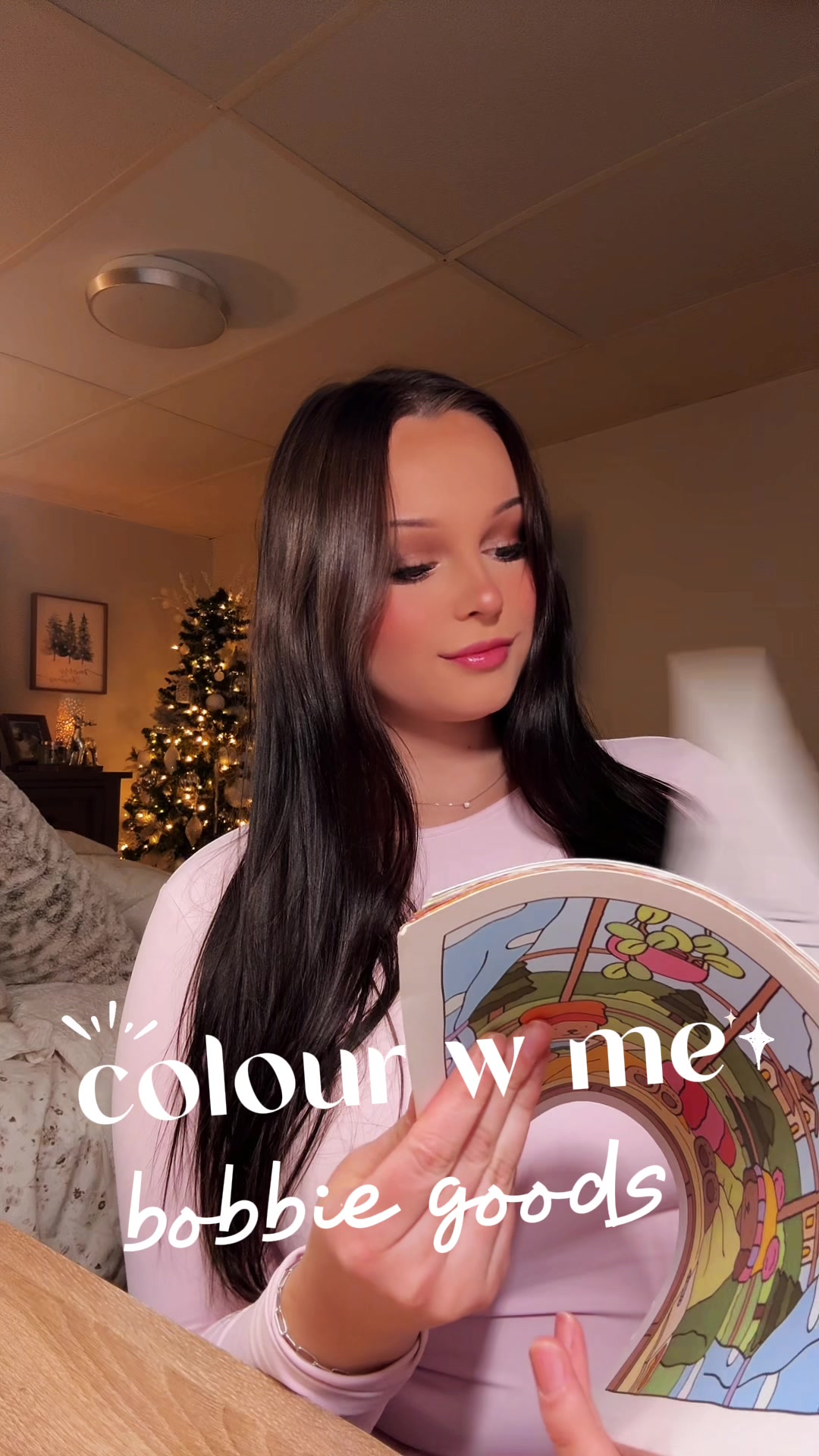 TikTok post by @ashleytaylorx for Bobbie Goods. Caption reads: colour w me (in order 🤧) in my @bobbiegoods fall....