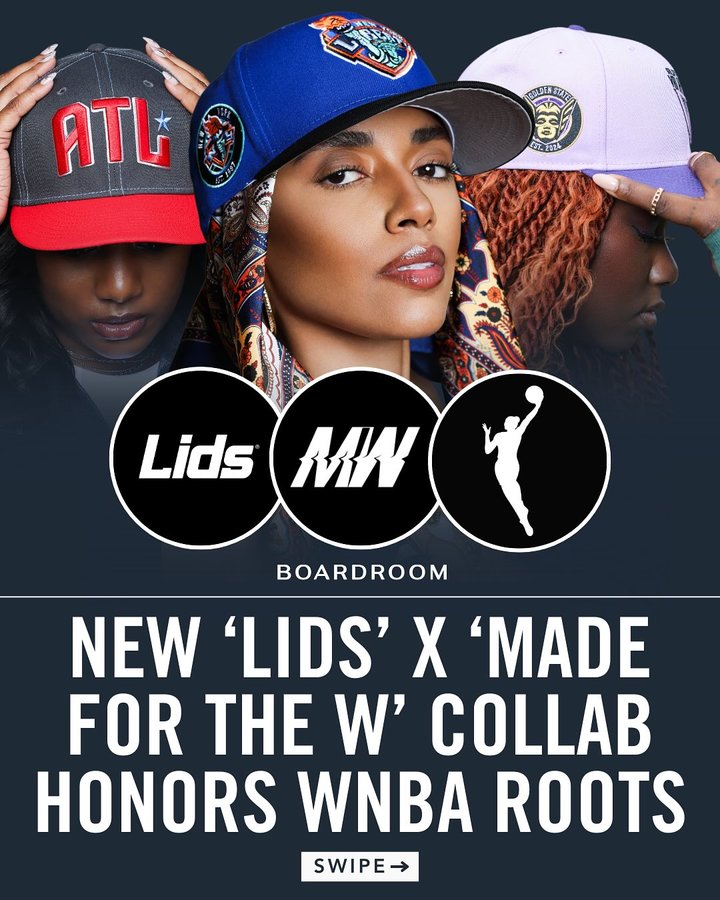Instagram post by @boardroom for TOGETHXR. Caption reads: Lids and Made for the W have teamed up again to....