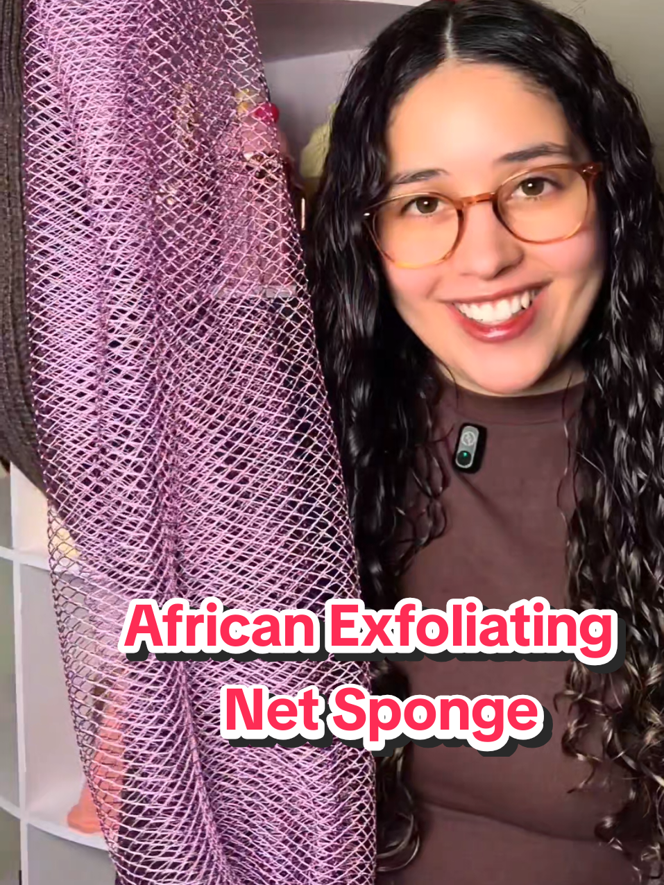 TikTok post by @celinepoetess_ for Bellanomi. Caption reads: [...] Net Sponge is so essential!💜 @Bellanomi....