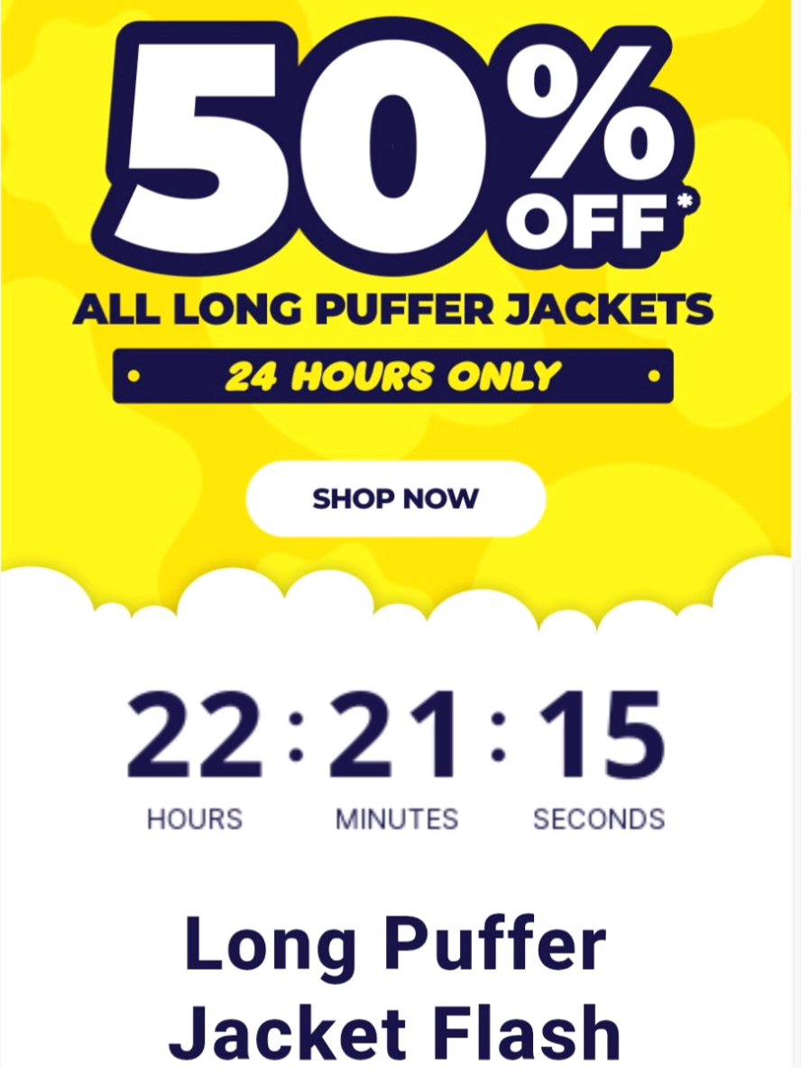 TikTok post by @ugc_gloss for The Oodie. Caption reads: [...] all Long Puffer Jackets at The Oodie — only....