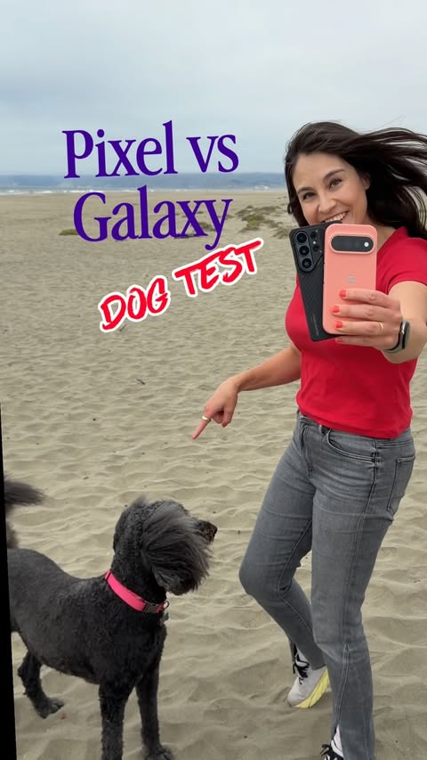 Instagram post by @lexysavvides for Samsung Mobile. Caption reads: Who wins? Follow for more real-world tech tests!....