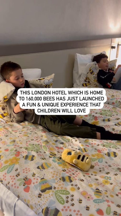 Instagram post by @thelondonkids for Hilton Hotels & Resorts. Caption reads: This stunning London hotel which is home to....