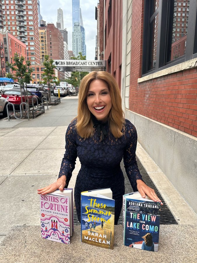 Instagram post by @adrianatrigiani for CBS News. Caption reads: Congrats to the authors! We selected your books as....