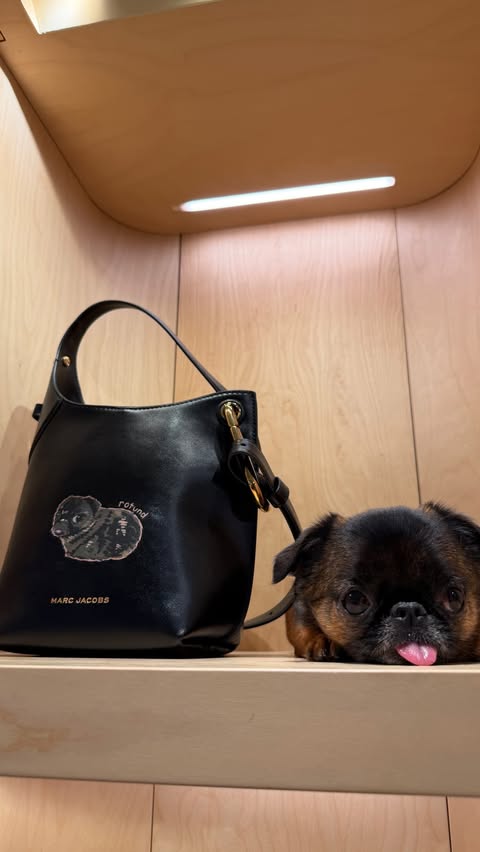Instagram post by @ednatherunt for Marc Jacobs. Caption reads: Rotund forever thanks to @marcjacobs at....