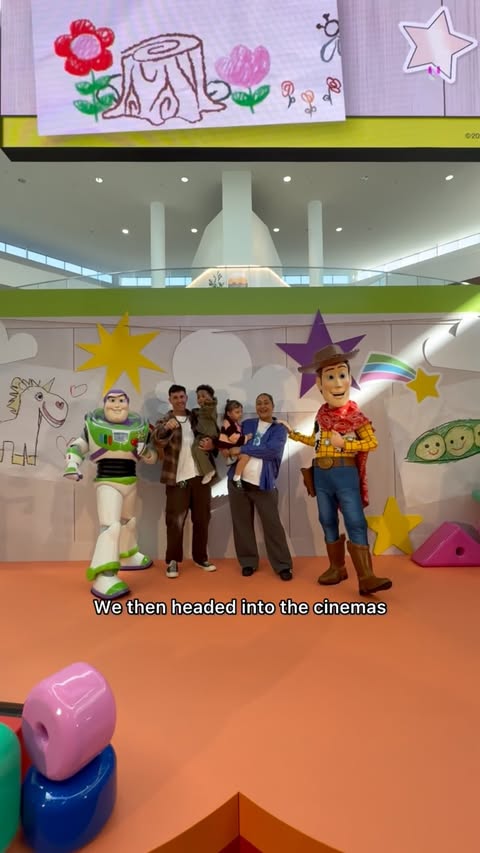 Instagram post by @valaree.ahern for Westfield. Caption reads: [...] Disney & Pixar’s Toy Story 5 film at....
