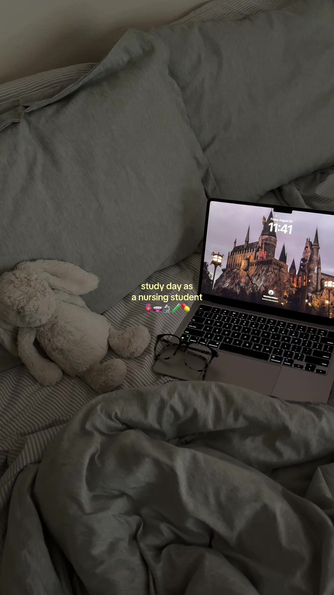 TikTok post by @marygrace.walters for Evry Jewels. Caption reads: friday gloomy study day ⭐️⭐️ #studytok....
