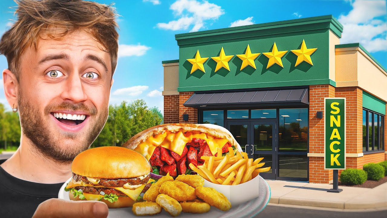 YouTube post by @LeRoutin for Holy Squad. Caption reads: I'm testing the BEST FAST FOOD on UBER EATS 🤤.