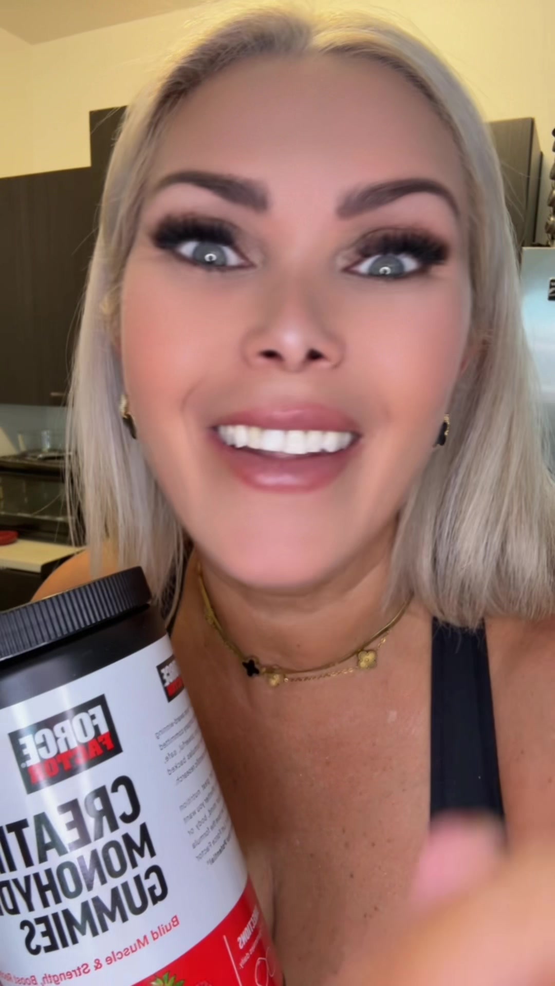 TikTok post by @patricialasvegas for Force Factor. Caption reads: Do you like to take care of your body? I recommend....