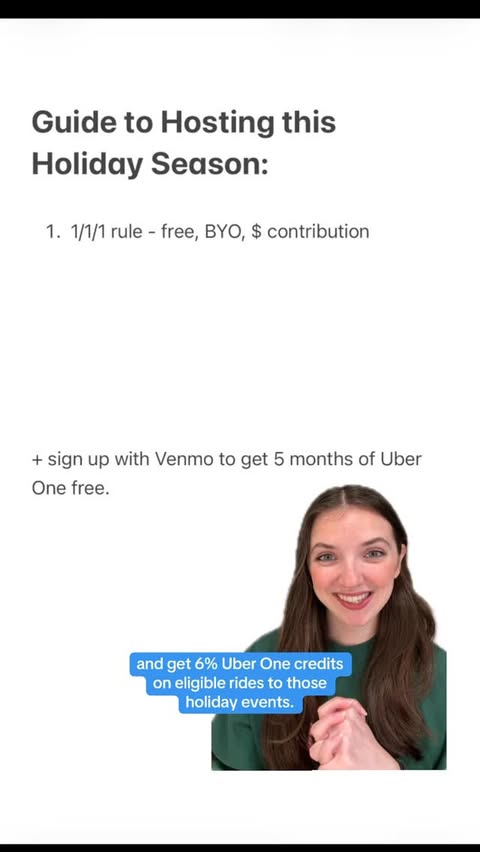 Instagram post by @abigail_vmack for Venmo. Caption reads: Host without breaking the bank by using Venmo to....