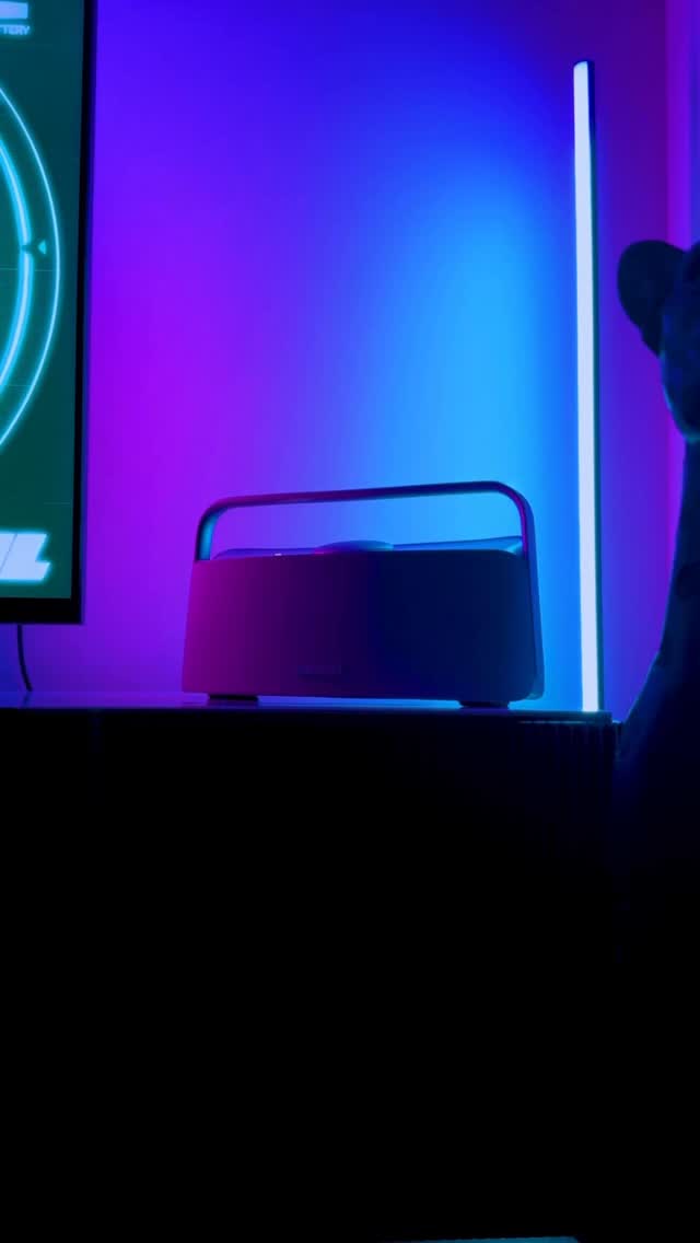 Instagram post by @josiainec for Tronsmart. Caption reads: 🎬✨ Movie night just got a serious upgrade!....