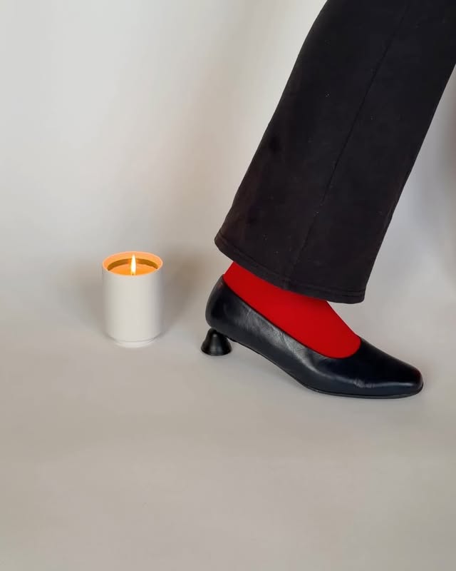 Instagram post by @nicolemclaughlin for West Elm. Caption reads: decking the heels with @westelm....