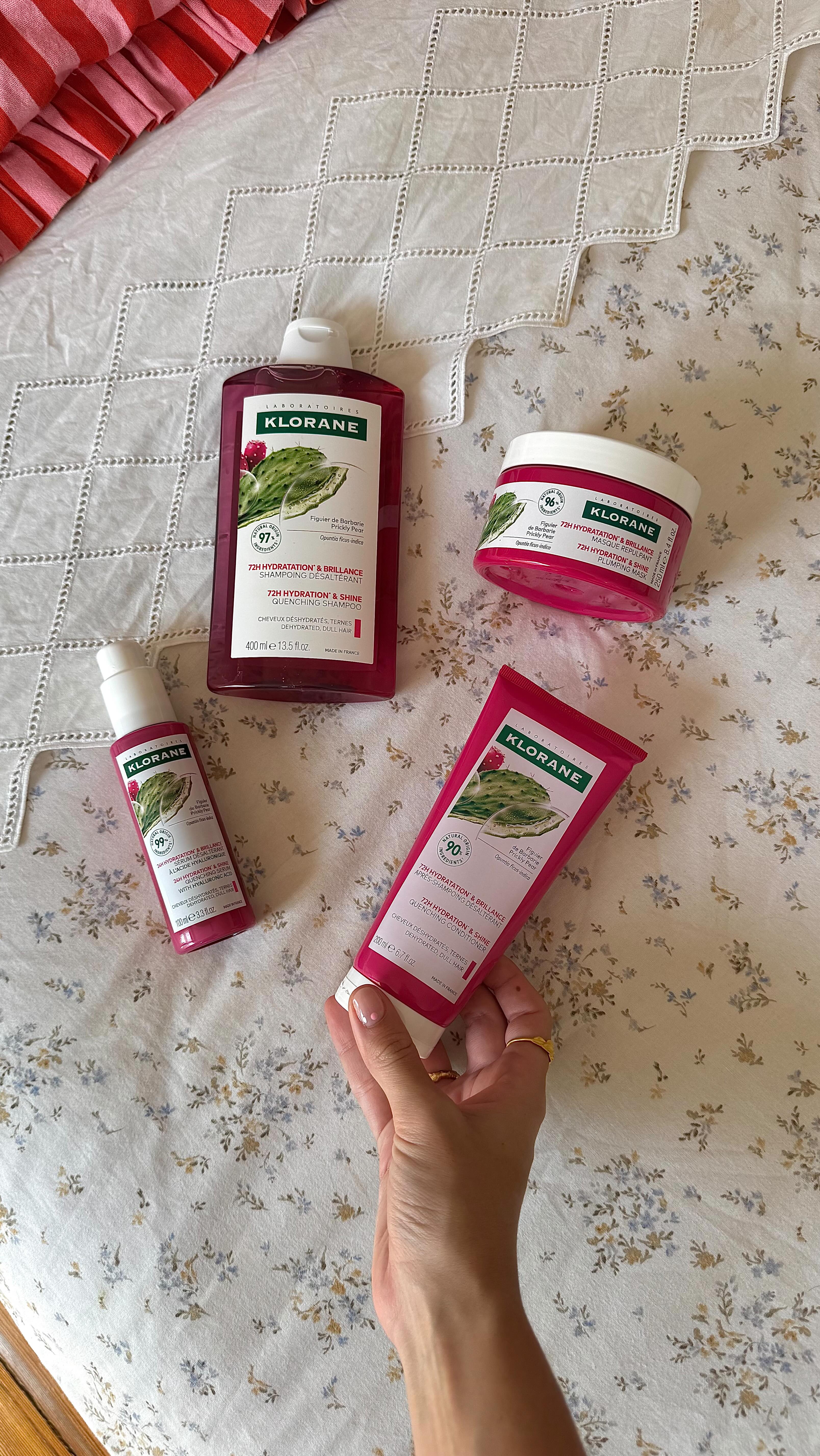 Instagram post by @guiomar.machaz for Klorane. Caption reads: [...] hair 🫧 The Prickly Pear (Figo da Índia)....