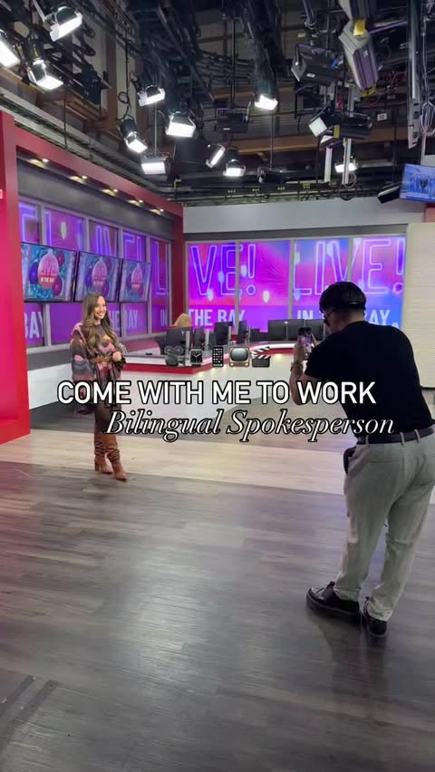 Instagram post by @claudiacandelas for Xfinity. Caption reads: [...] to work as a bilingual spokesperson for....