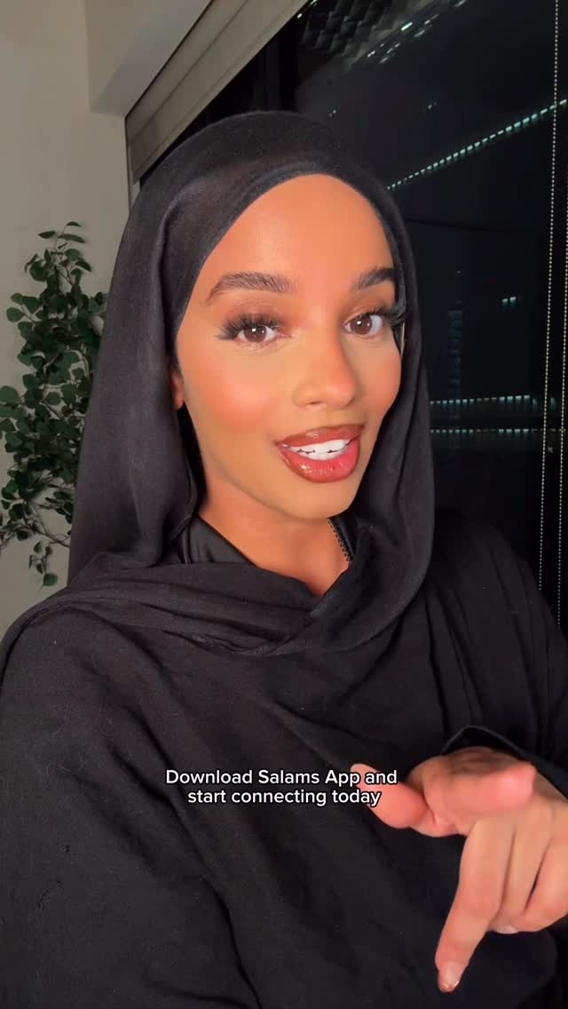 Instagram post by @nisa.jeylx for Salams. Caption reads: Download @salams.app to connect and meet new....