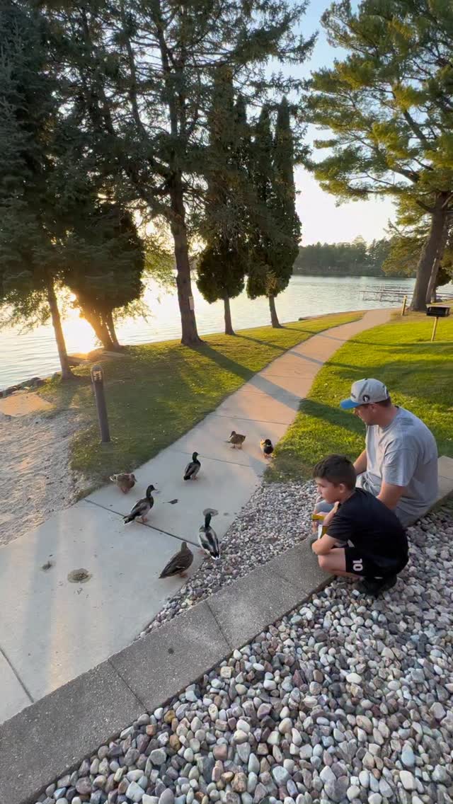 Instagram post by @brothersandmother for Kalahari Resorts. Caption reads: Cozy mornings by the lake → late-night laughs in....