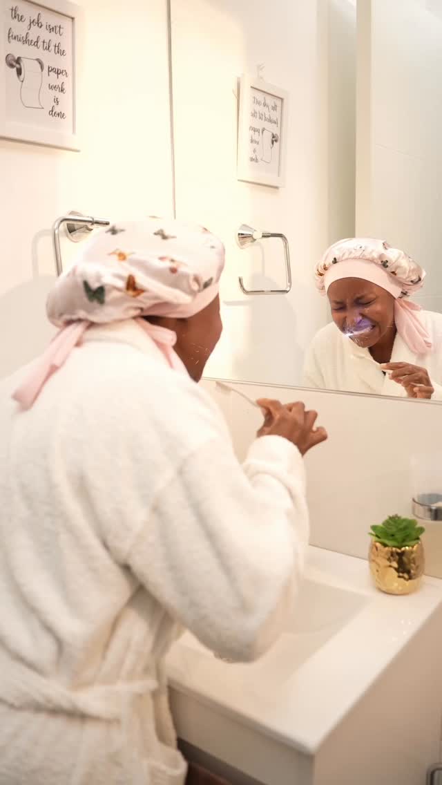 Instagram post by @judynyawira for Colgate. Caption reads: When your toothbrush sounds like it’s filing your....