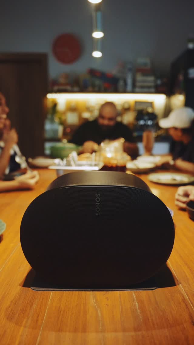Instagram post by @chefharsh for Sonos. Caption reads: Play it back or play it forward, play it on @sonos....