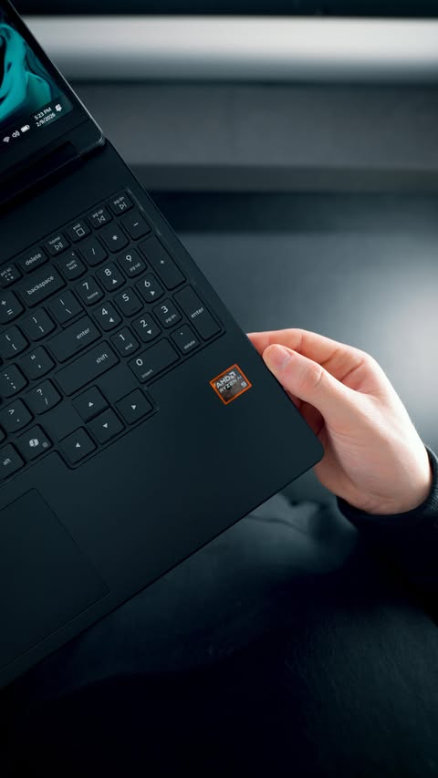 Instagram post by @mattykay for AMD. Caption reads: [...] laptop for anyone who needs versatility @amd....