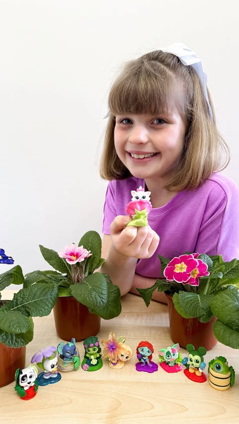 Instagram post by @girlstribe3 for Disney Store. Caption reads: AD @DisneyDoorables In Full Bloom Spring is....