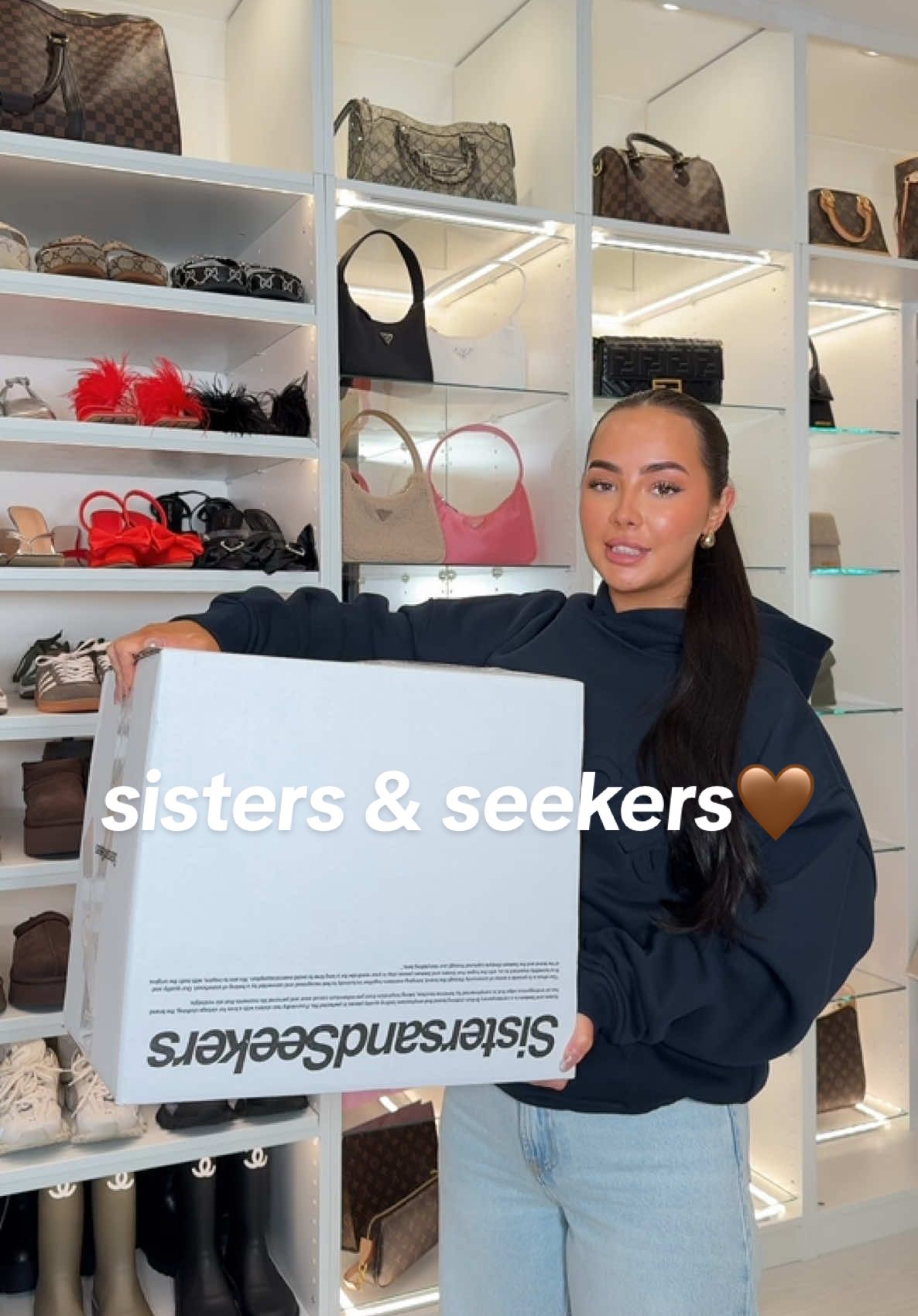 TikTok post by @chynasolder for Sisters And Seekers. Caption reads: @Sisters and Seekers have a new collection!!🥹🤎....