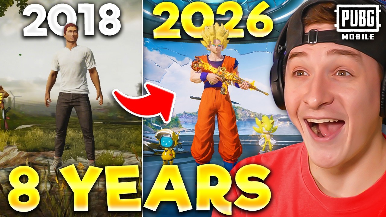 YouTube post by @Wynnsanity for PUBG Mobile Esports. Caption reads: The Story of Wynnsanity | 8 Years of PUBG MOBILE.