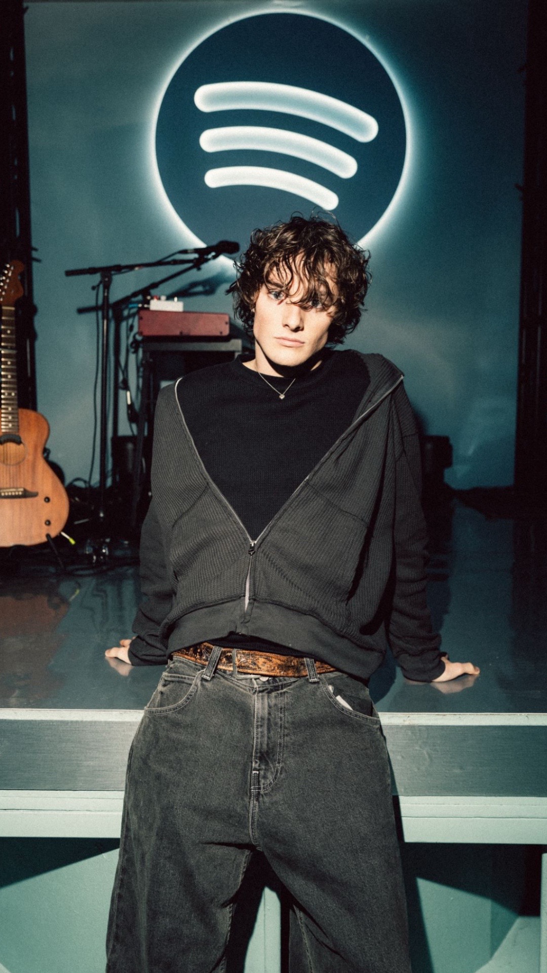 TikTok post by @thomasdayymusic for hollister. Caption reads: a night in berlin with @spotify @hollister....