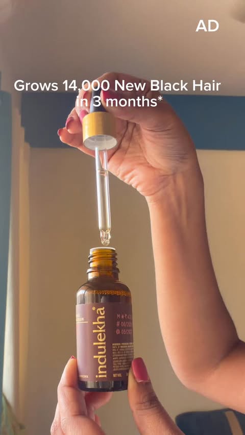 Instagram post by @sonia_puduparam for Indulekha. Caption reads: [...] long, confidence on 💁‍♀️✨
Nature knows best....