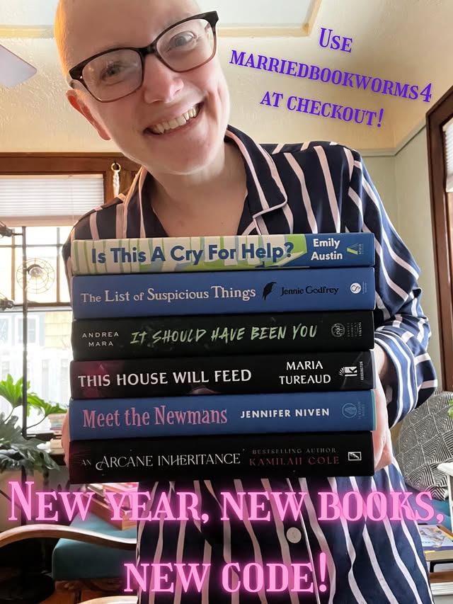 Instagram post by @married.bookworms for Aardvark Book Club. Caption reads: [...] we are officially partnering with....