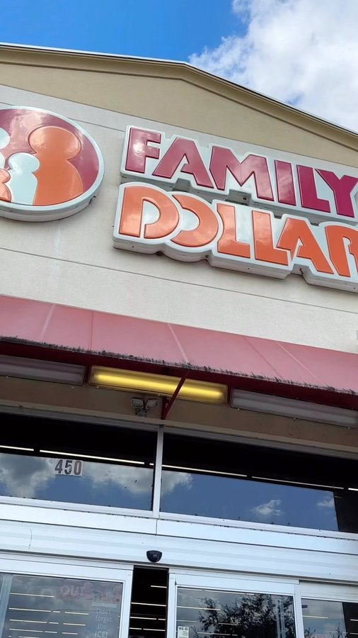 Instagram post by @orlandoqponqueen for Family Dollar. Caption reads: [...] the easy way and download the @familydollar....