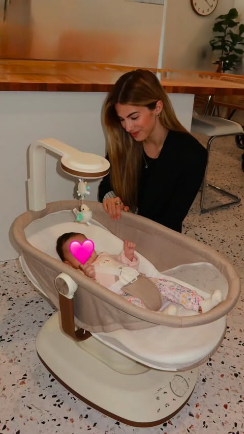 Instagram post by @aniajelic for Evenflo. Caption reads: [...] Baby House in Miami and got to see the....